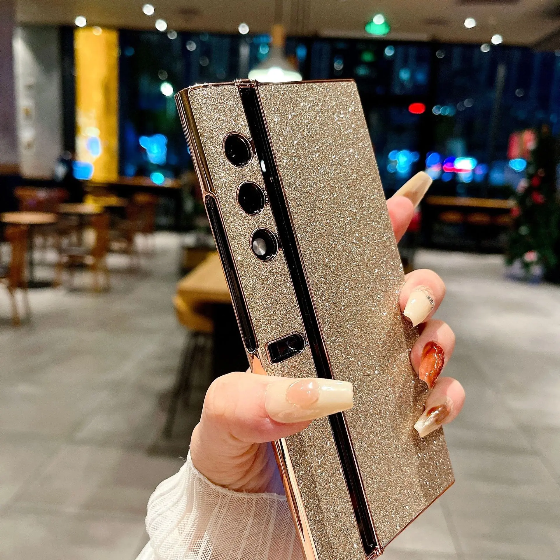 

Luxurious glitter leather case shell phone case For Honor V Purse stand anti-drop protective case suitable for Honor V Purse