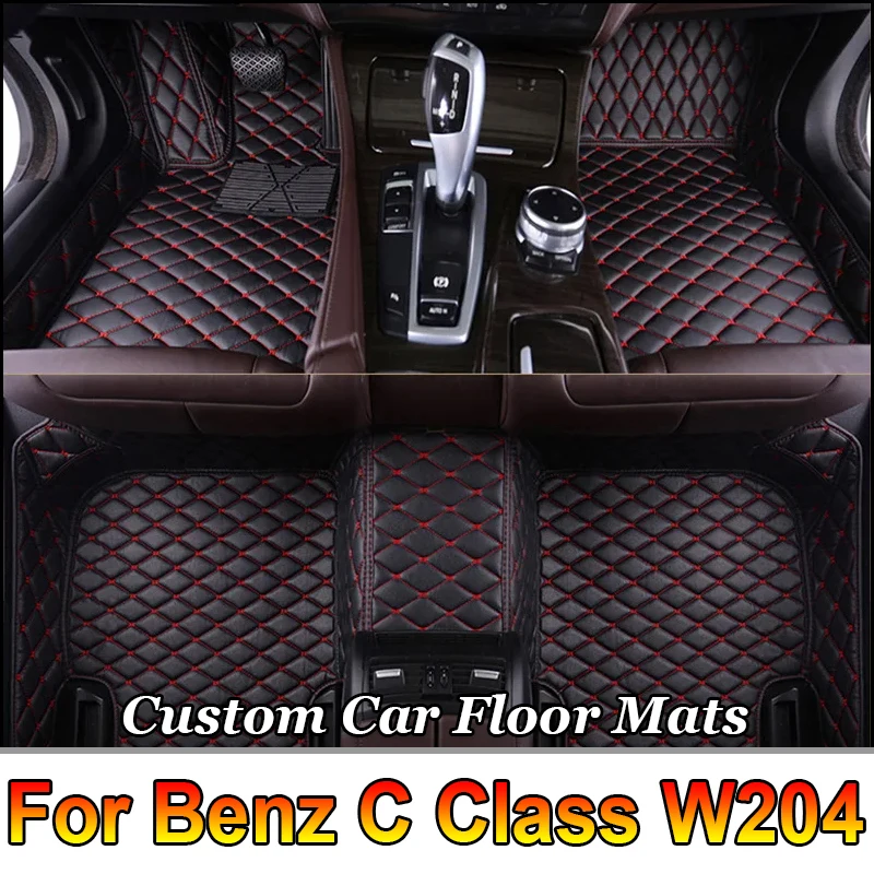 

Автомобильные коврики для Mercedes Benz C Class W204 2008 ~ 2014 г., защита от грязи, аксессуары для авто, кожаный коврик, автомобильные аксессуары для интерьера