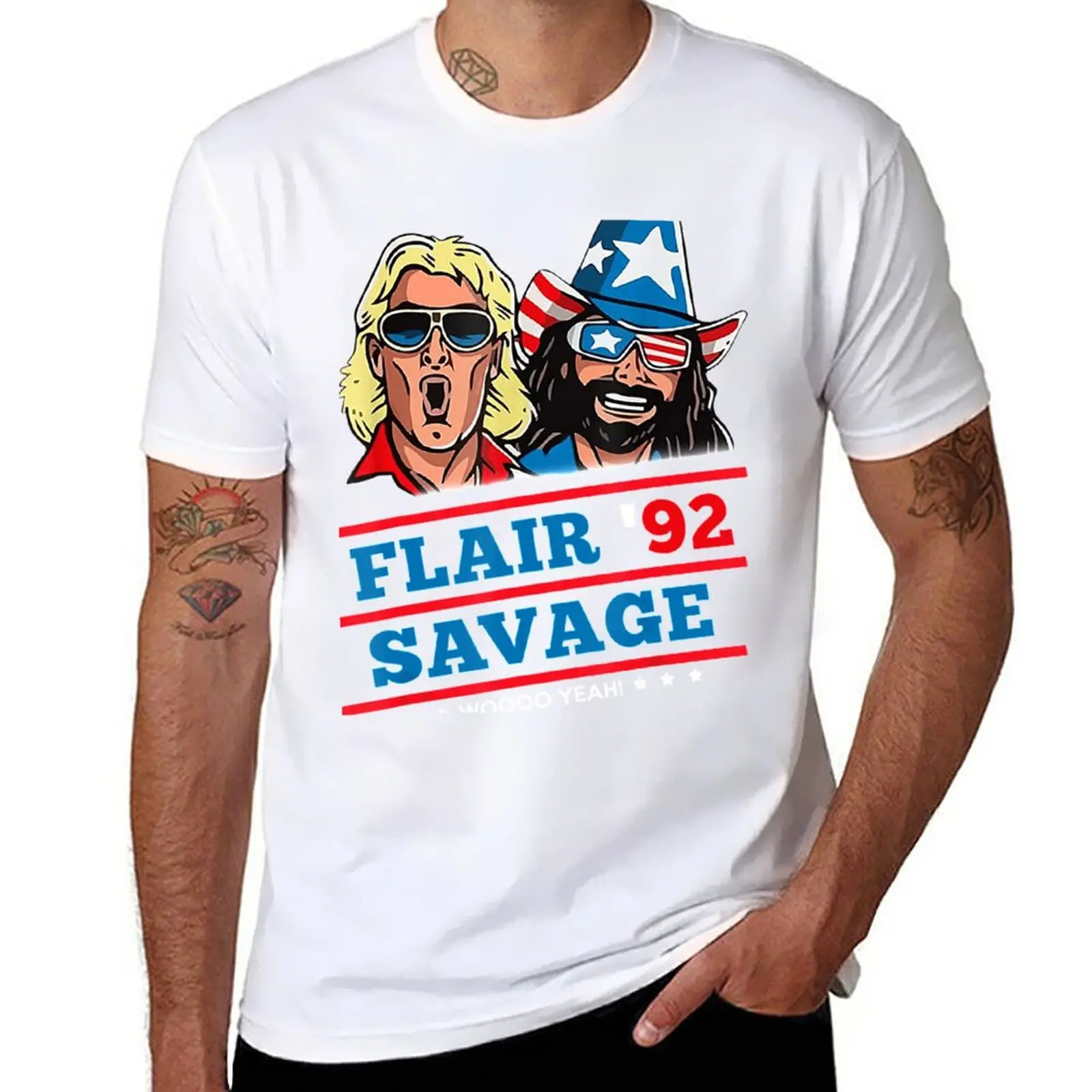 New Flair 92 Savage Woooo Yeah T-ShirtFlair '92 Savage Woooo Yeah T-Shirt tees quick drying shirt men clothing