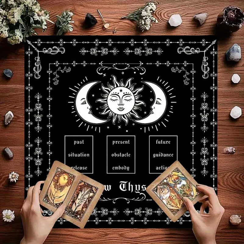 Tarot Tablecloths, Party Decoration Altarpiece Cloths, Celtic Cross Tarot Divination Cloths, Divination Witchcraft Star Ornament