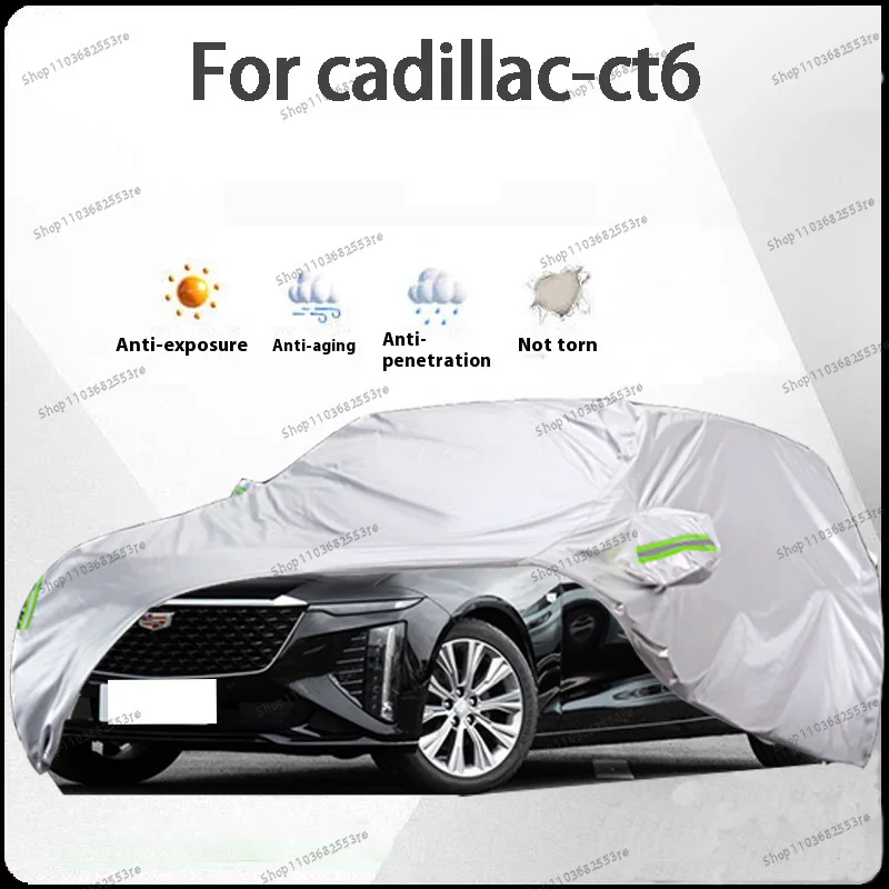 

For Cadillac CT6 Fit Car Cover - Waterproof, Dustproof, Sunshade (UV), Snowproof | Silve Full Cover with All-Day Protection