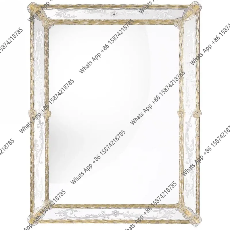 European Large Mirror Full Body Full-length Mirror Home Living Room Decoration American Retro Full-length Mirror X