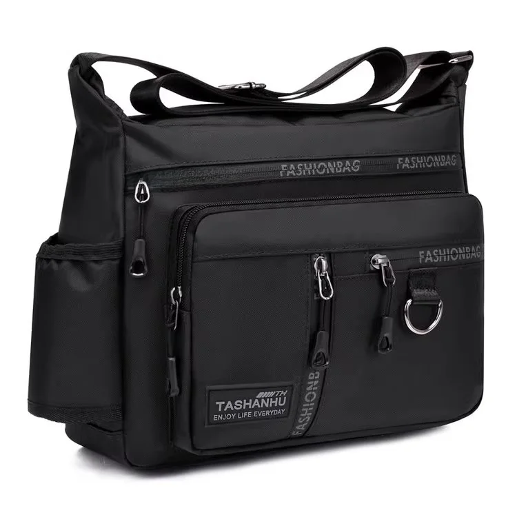 Nova Bolsa Transversal Casual Masculina 2024, Grande Capacidade, Impermeável, Bolsa de Viagem de Ombro Único, Mochila de Nylo...
