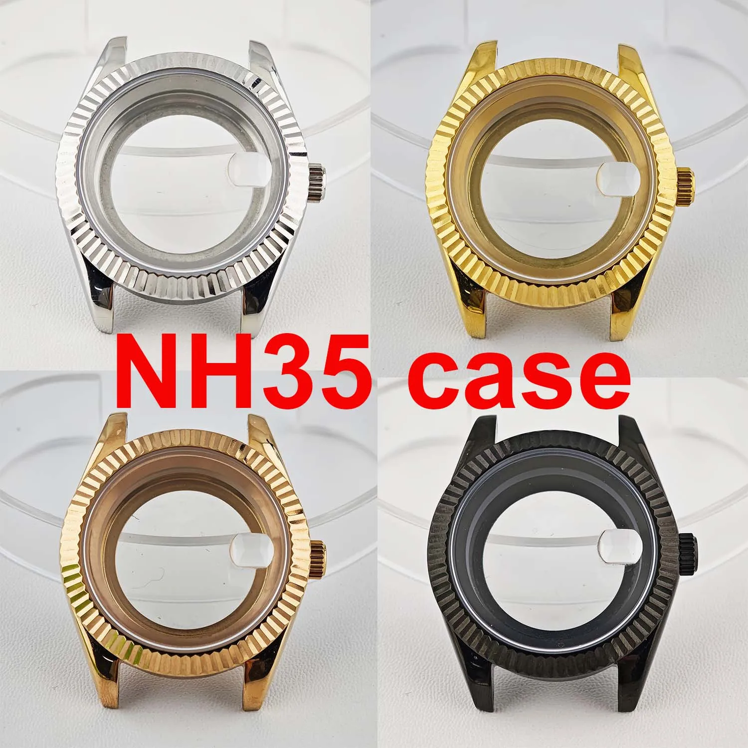 

Корпус из сапфирового стекла диаметром 40,5 мм, подходит для механизмов NH35/NH36, аксессуары для часов из нержавеющей стали (корпус/ремешок)