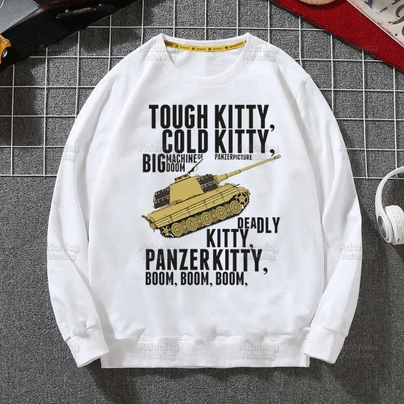 Tiger Panzeriv Panther Tanks Sweatshirts Harajuku Streetwear Autumn Spring O Neck Pullover Hoody Mens