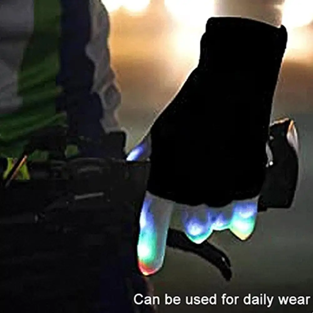 LED-licht knipperende handschoenen Glow in the Dark Dance Props Cheerleading speelgoedhandschoenen voor kinderen, volwassenen