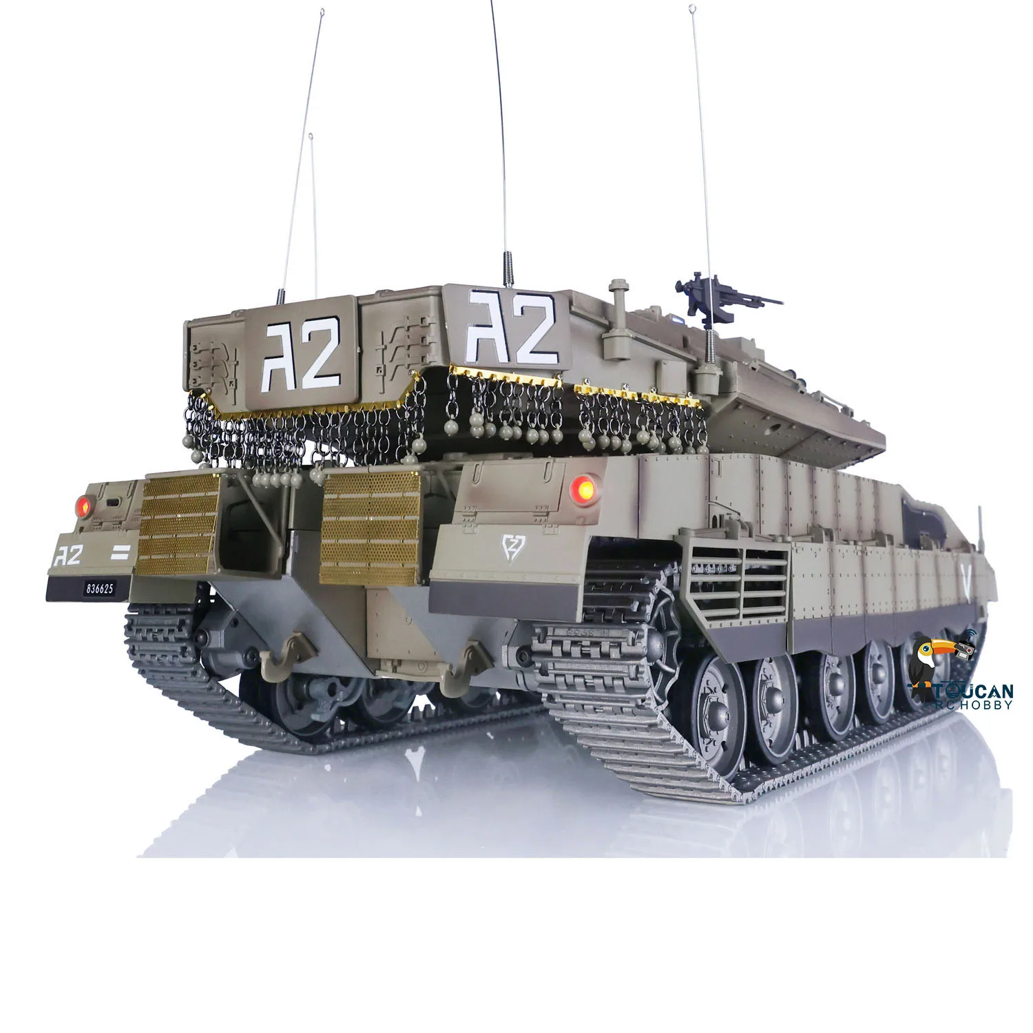 Merkava Heng Long RC Battle Tank TK7.1 1/16 Military Model IDF MK IV FPV Full Metal Chassis Body Light Smoking Toy 3958 TH22679