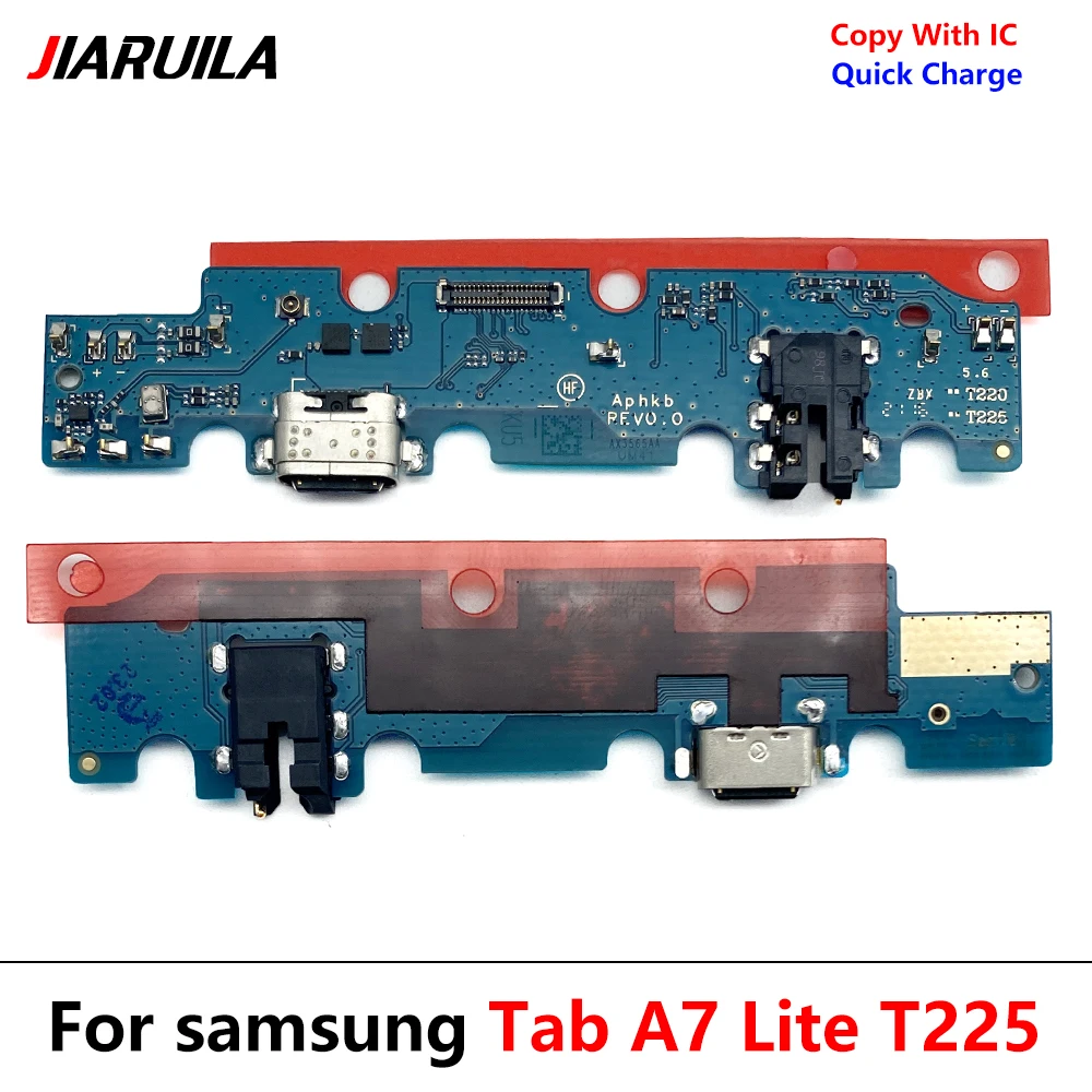 USB 충전기 도크 커넥터 충전 포트 마이크 플렉스 케이블, 삼성 탭 A7 라이트 T220 T225 SM-T225 SM-T220, 10 개