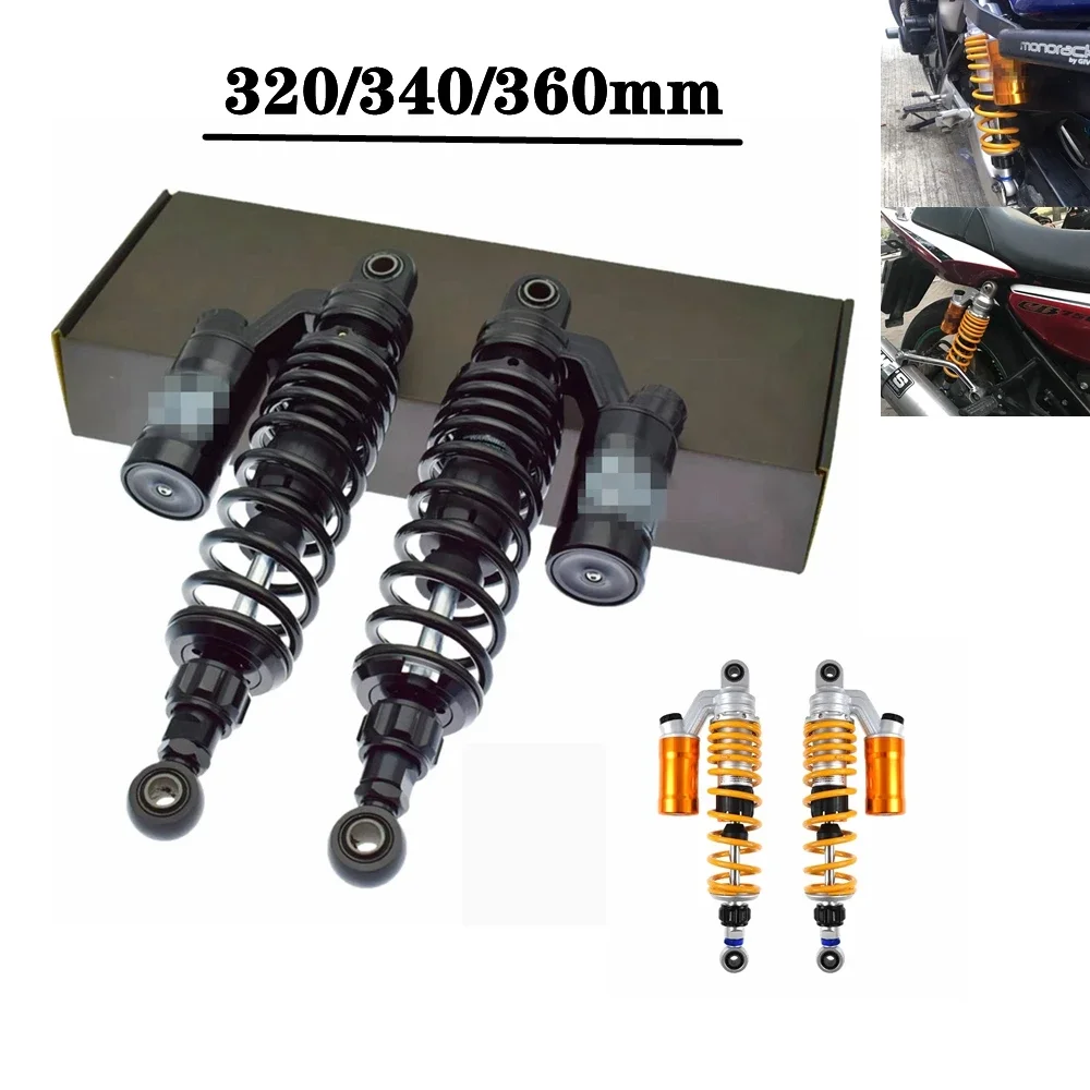 

Universal 320 to 360mm Motorcycle Scooter Damping adjustable Rear Shock Absorbers For Honda yamaha Kawasaki Suzuki Benelli ATV