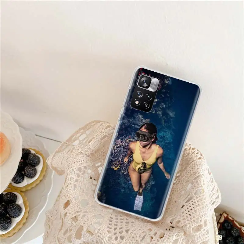 Scuba Diving Phone Case For Xiaomi Redmi Note 13 Pro 5G 10 10A 10C 12 12C 9 9A 9C 9T 8 8A 7 7A 6 Pro S2 6A K40 K20 Cover Coque T