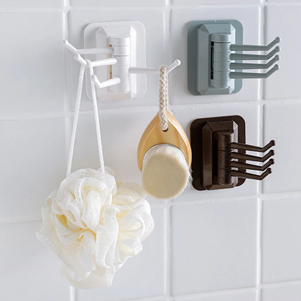 Coat Hook Folding Swing Arm 4 Coat Hook For Shower Room