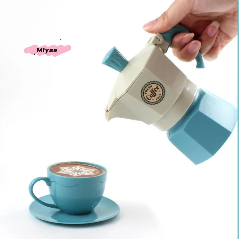 4/5/7Pcs Pretend Play Outdoor Kitchen & Play House Set Children's Gift DIY Afternoon Tea Game Simulation Coffee Tableware