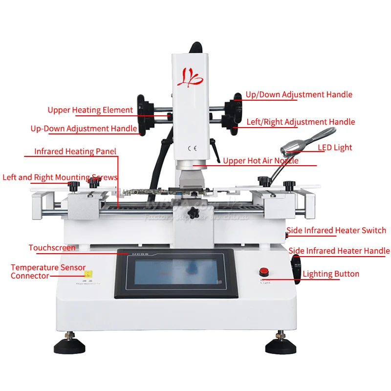 LY R5820 Economic Hot Air Rework Station 4500W Touch Screen Control For Game Console Notebook Computer Motherboard Chipset