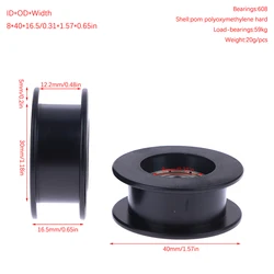 1Pcs 6088ZZ Metal Grooved Pulley Mechanical Pulley H Groove Pulley Rolling Wheel For Driving Mechanical Accessories