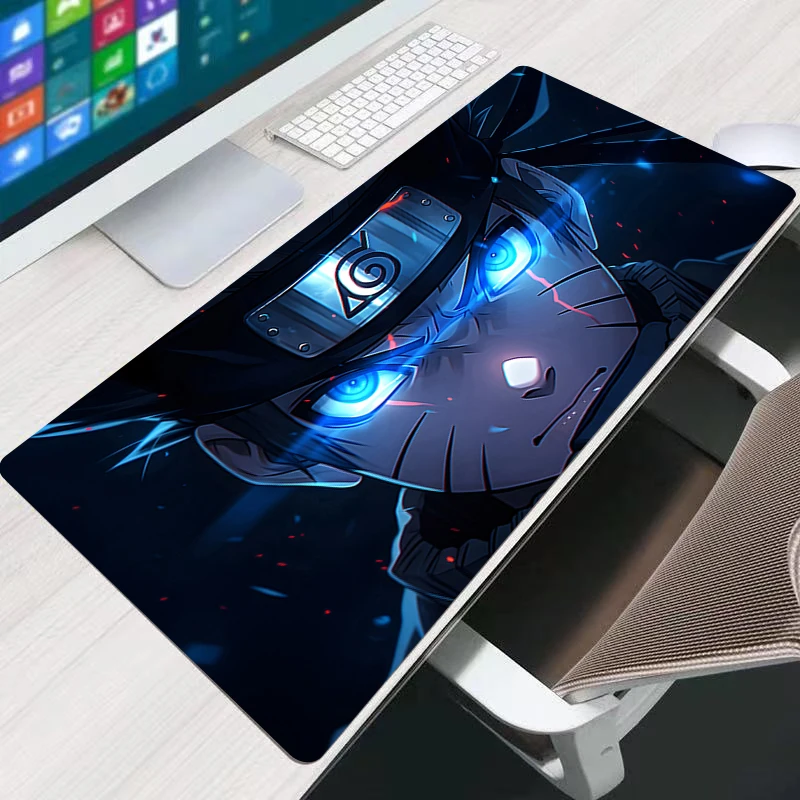 

Коврик для мыши 90x40 см, Наруто Узумаки, для профессиональных геймеров киберспорта, с закрытыми краями, резиновый, увеличенный, для стола, под мышь и клавиатуру