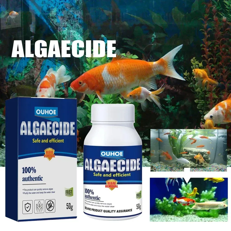 

Порошок для удаления водорослей в аквариуме, быстродействующий очиститель мха для аквариумного пруда, очиститель воды, очищает зеленую воду
