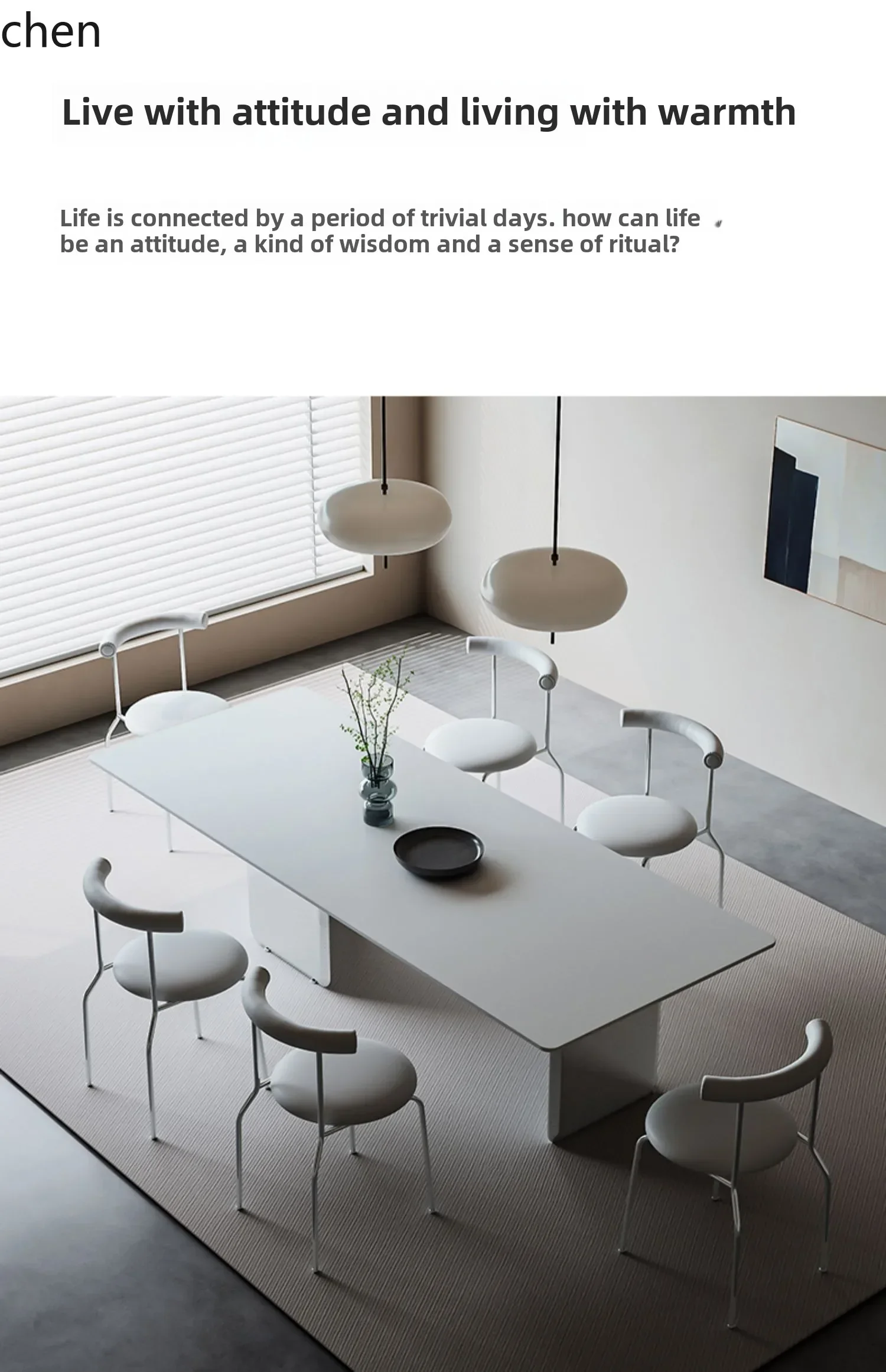 y8- rock slab dining table modern simple high-end rectangular Internet celebrity dining table minimalist metal dining table