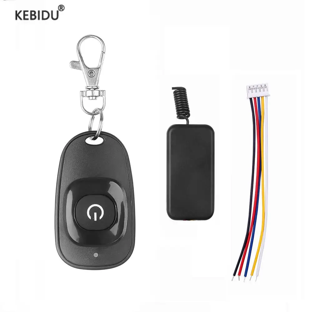 kebidu 433mhz DC 5V 6V 9V 12V Mini 1CH Relay Wireless RF Remote Control Switch LED Lamp Controller with Receiver Transmitter