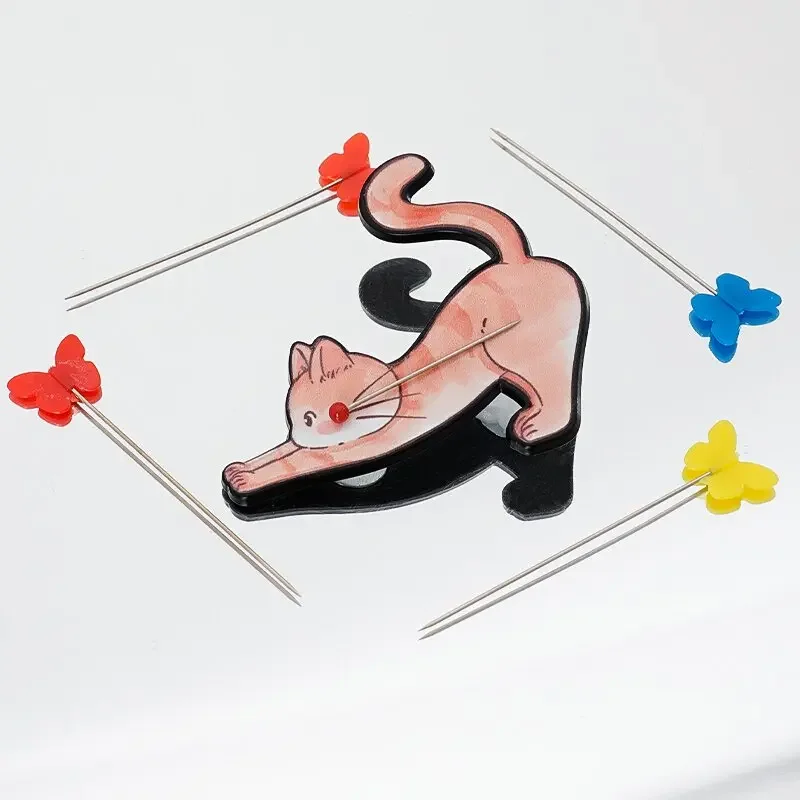 

Cross-border New DIY Needle Suction Little Cat Cross Stitch Tool Sewing Storage Magnetic Delicate Small Cute Needle Suction