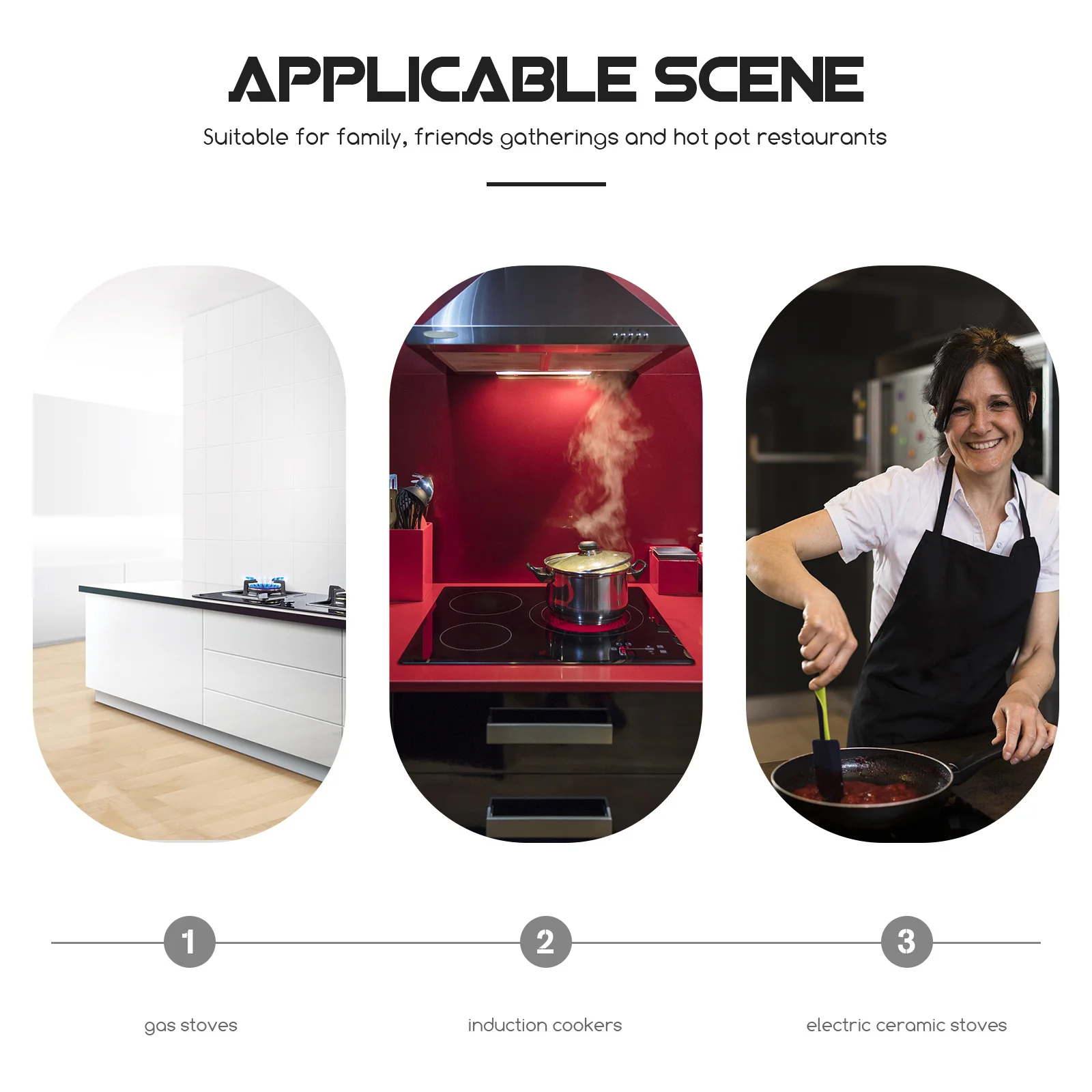 

1Set Double Flavor Hot Pot Stainless Steel Divided Cookware for Home Family Gathering with Glass Lid Heat Resistant Handle