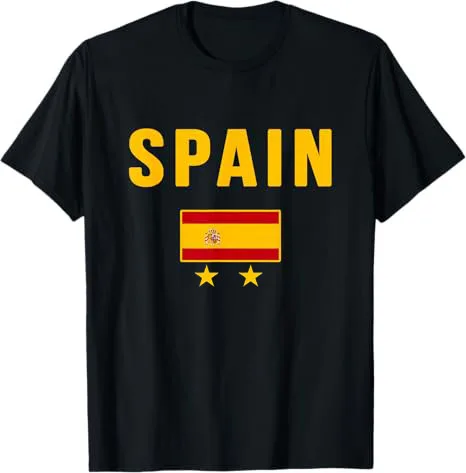 Retro Spanische Flagge Spanien Shirt Vintage España Jungen & Mädchen T-Shirt Y2k 2 Sterne Fußball Champions Espana Fußballmannschaft Spruch-T-Shirt – Detail 18