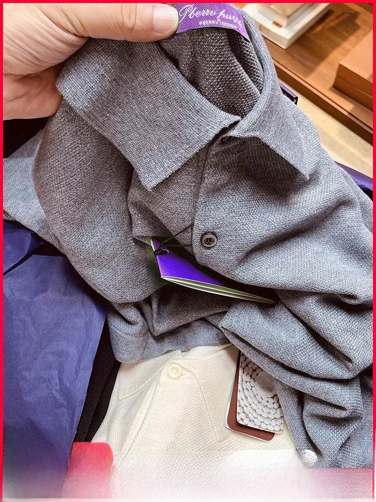 

Gold Proportioned! Autumn Winter Busin High End Silk Long Sve Men's Knitted Wool Cardigan Sweater Soft Regular...