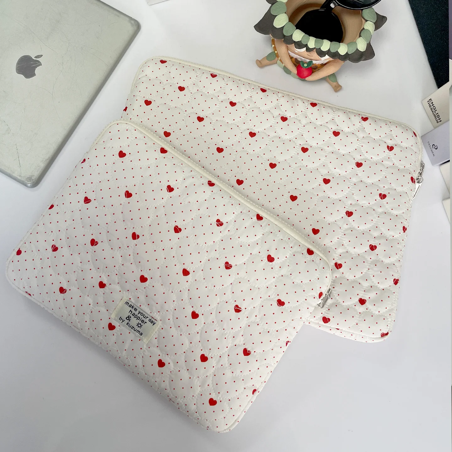 Fashion Ins Heart Laptop Sleeve 11 13.3 14 15 15.6 16 Inch Protection Case Portable Sweet Notebook Tablet Pouch