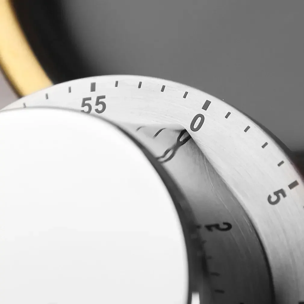ABS Edelstahl Mechanischer Küchentimer Manueller Wecker Back- und Lern-Erinnerung für Tägliches Zeitmanagement – Detail 2