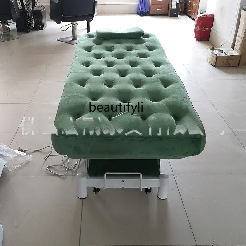 Electric beauty bed massage push back bone relaxation comfortable bed with face hole lying on multi-gear adjustment