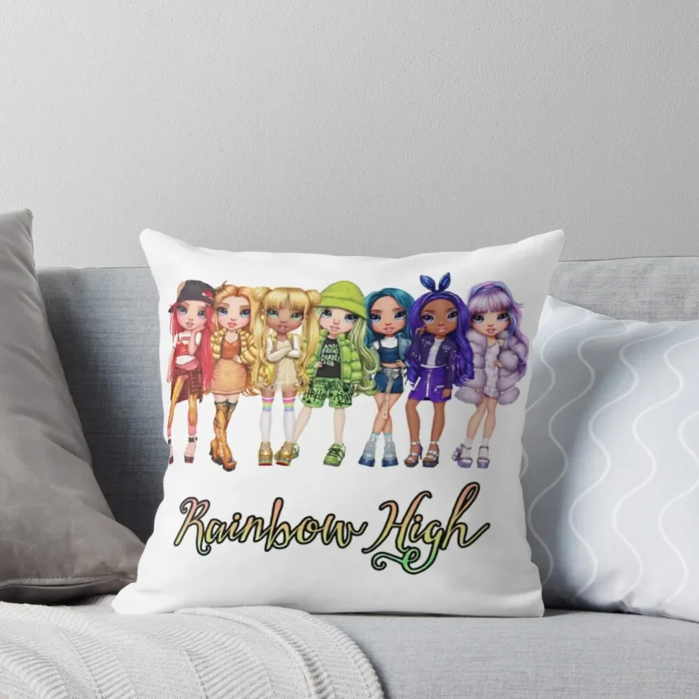 

Rainbow High Dolls Characters Throw Pillow ornamental pillows for living room Custom Cushion autumn pillowcase Pillow