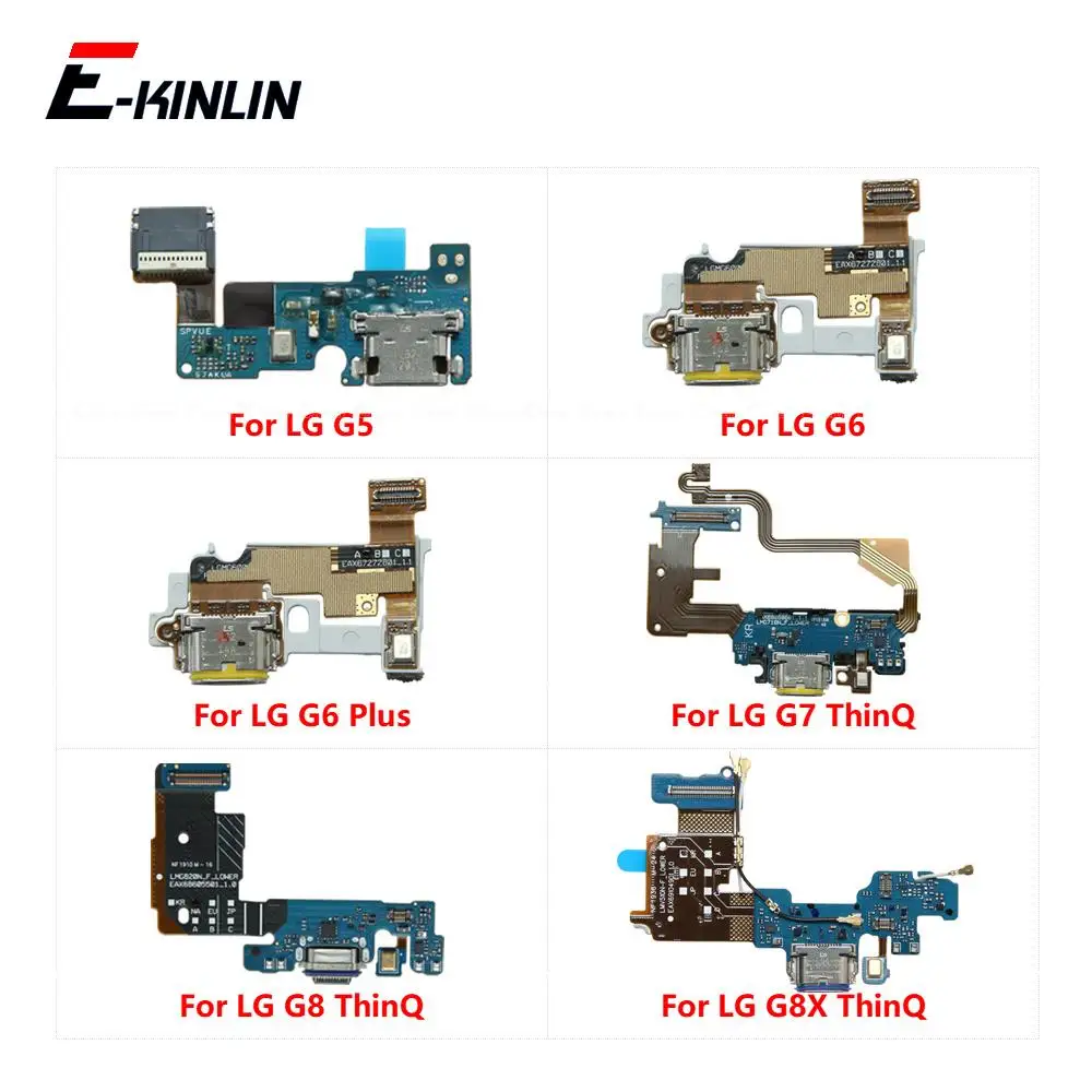 Chargeur de charge Plug Port Connecteur Conseil Pièces Flex Câble Avec Mic Pour LG G5 G6 Plus G7 G8 G8X G8S ThinQ