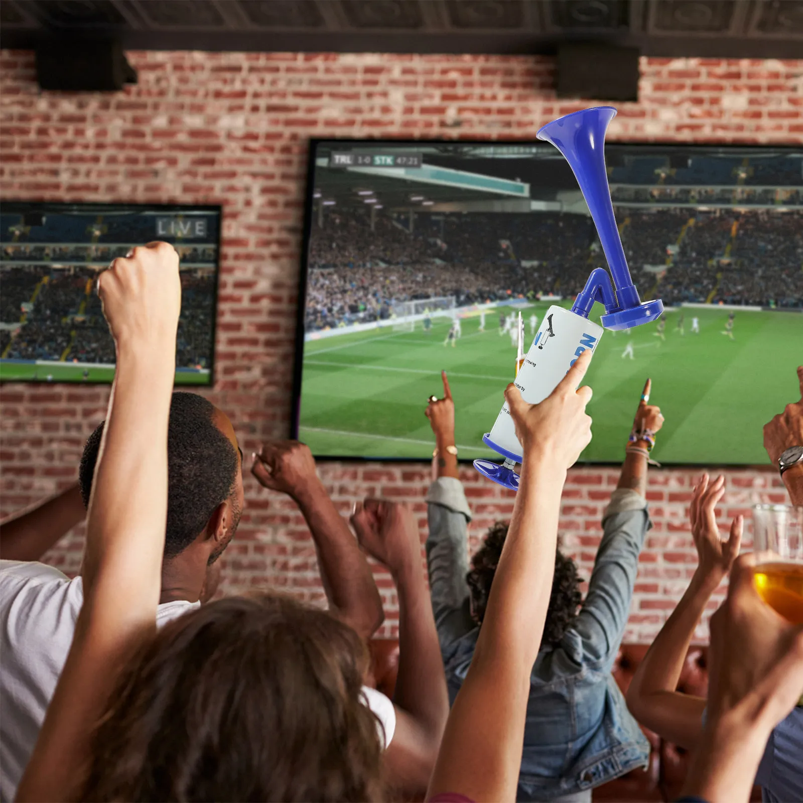 

Hand Horn Wide Mouth Loud Cheer Horn for Football Soccer Game Party Fans Cheering Prop Hand Push Trumpet