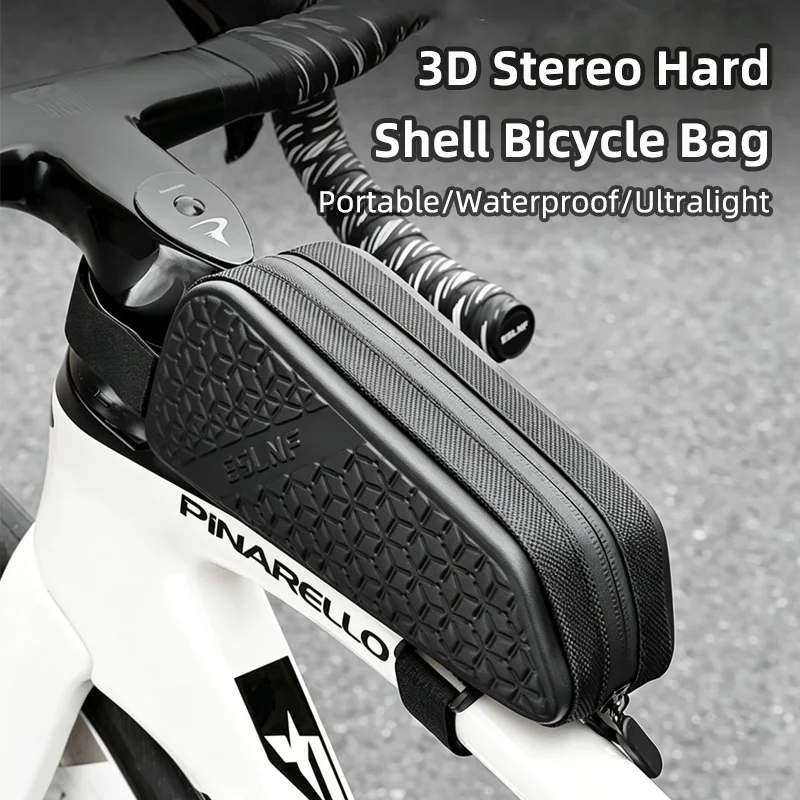 

Portable 3D Stereo Road Bicycle Tube Bag Waterproof Hard Shell MTB Frame Bag Ultralight Bike Storage Bag Bike Accessories