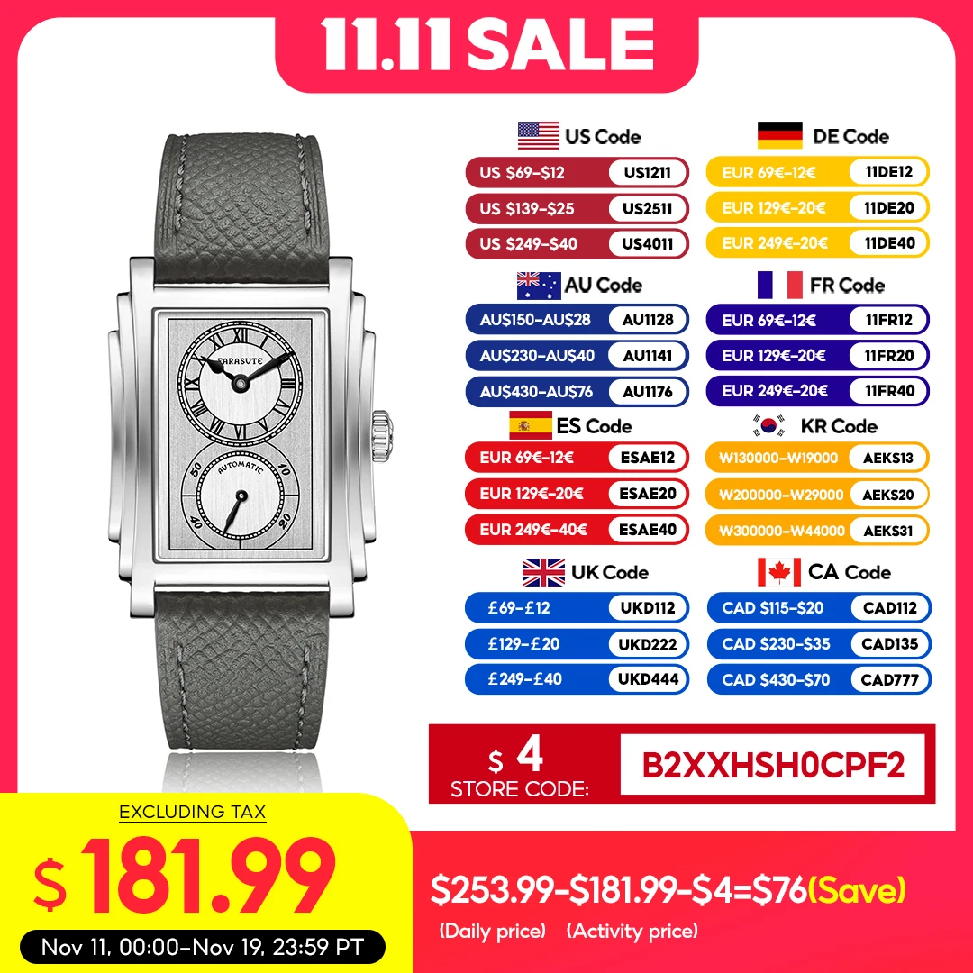 

FARASUTE Luxury Fully Automatic Mechanical Men Watch Seagull Sports Sapphire Stainless Steel Doctor Wristwatch reloj hombre ﻿