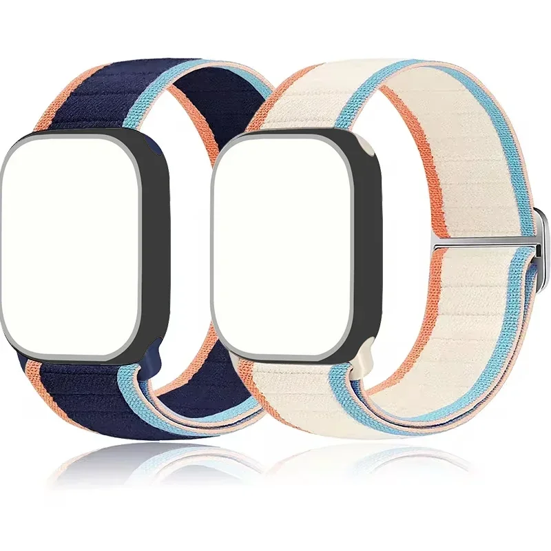 Correa de nailon para Apple watch Ultra 2, banda de 46mm, 49mm, 44mm, 40mm, 45mm, 41mm, 42mm, pulsera elástica para iWatch 10, 9, 7, 8, se, 5, 6, accesorios