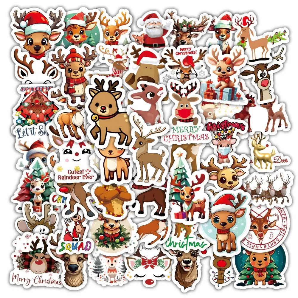60 Pieces Christmas Reindeer Stickers (Style B) - Festive Decor for DIY, Holiday Gifts & Scrapbooks Giajar Sticker Store