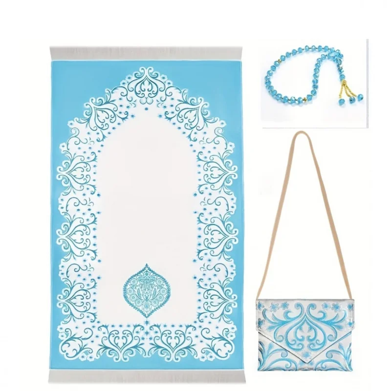 Tapis de prière Ramadan VIKAMA, tapis de prière léger et portable pour les voyages, adapté aux activités de pèlerinage, pliable