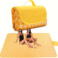 Picnic Blanket Beach Mat 150x200cm 200x200cm Sandproof Waterproof Camping Blanket Portable Travel Outdoor Indoor Family BBQ