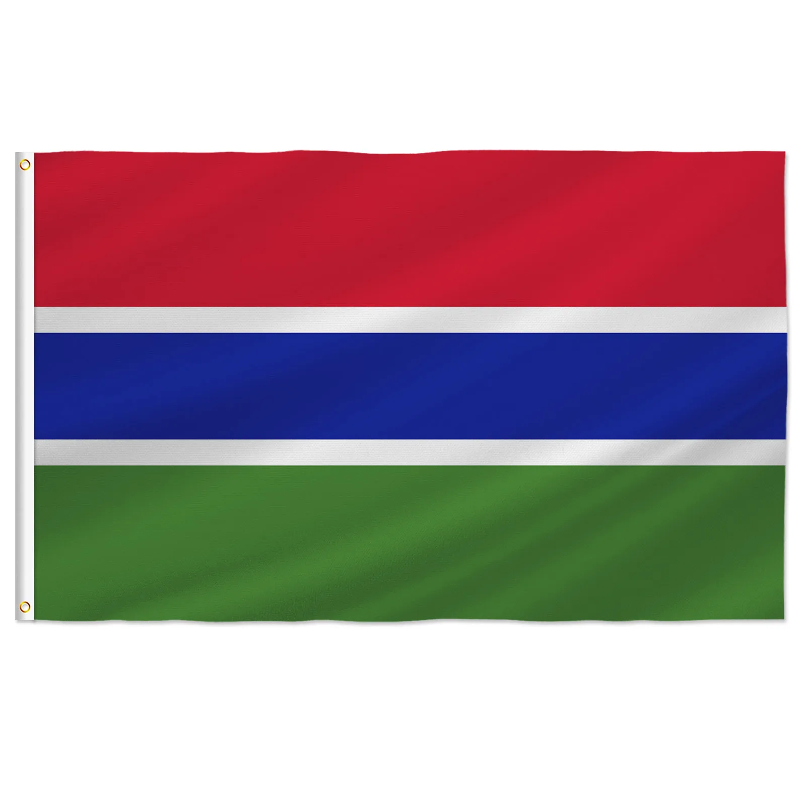 PTEROSAUR Gambia Flag 90x150cm, Gambian National Flag with Brass Grommets Room Decor Gifts for Indoor Outdoor Decoration Banner