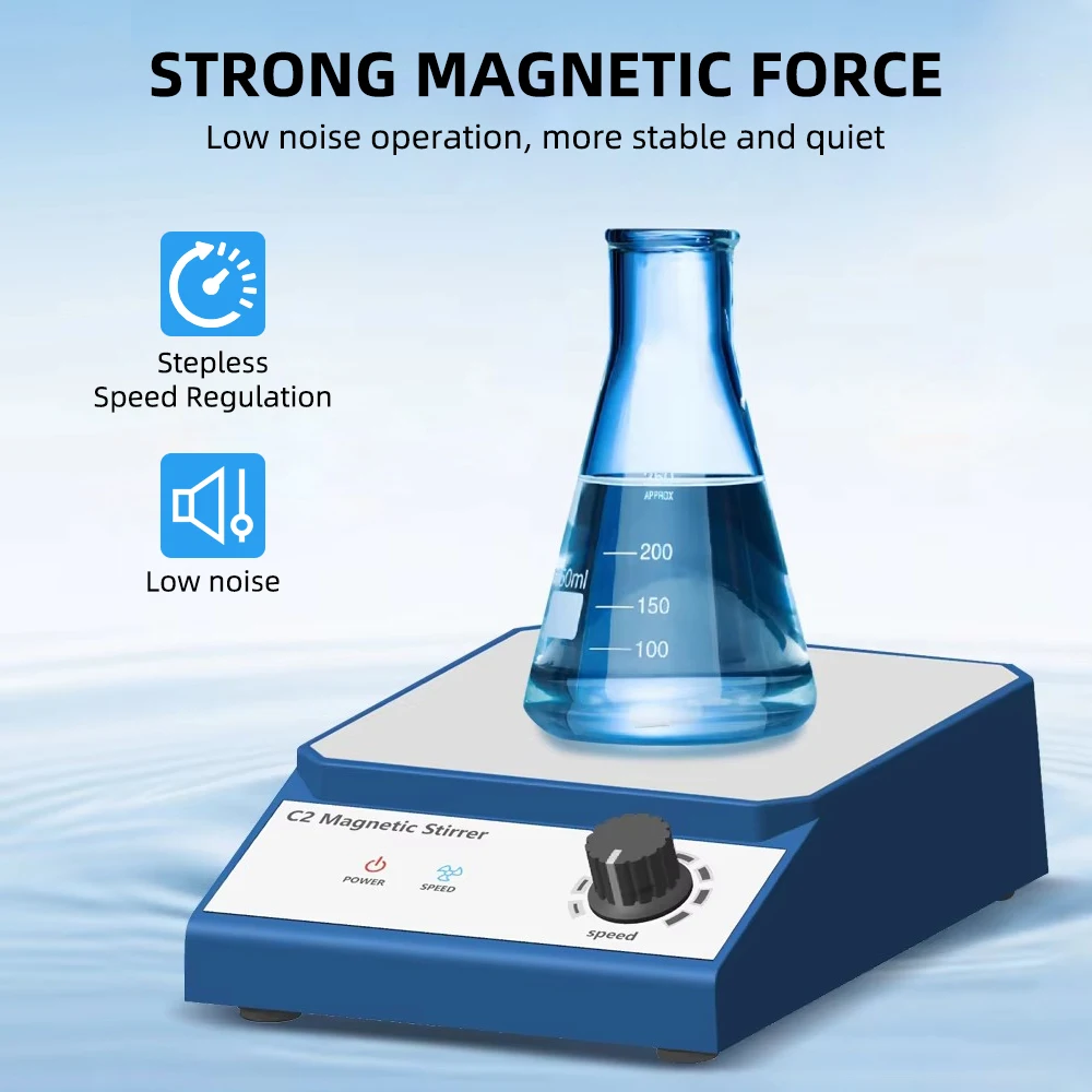 Yieryi 3L Lab Magnetic Stirrer 2500RPM Liquid Mixer Stir Plate with Quiet Brushless Motor PTFE Stirring Bar Lab Mixing Machine