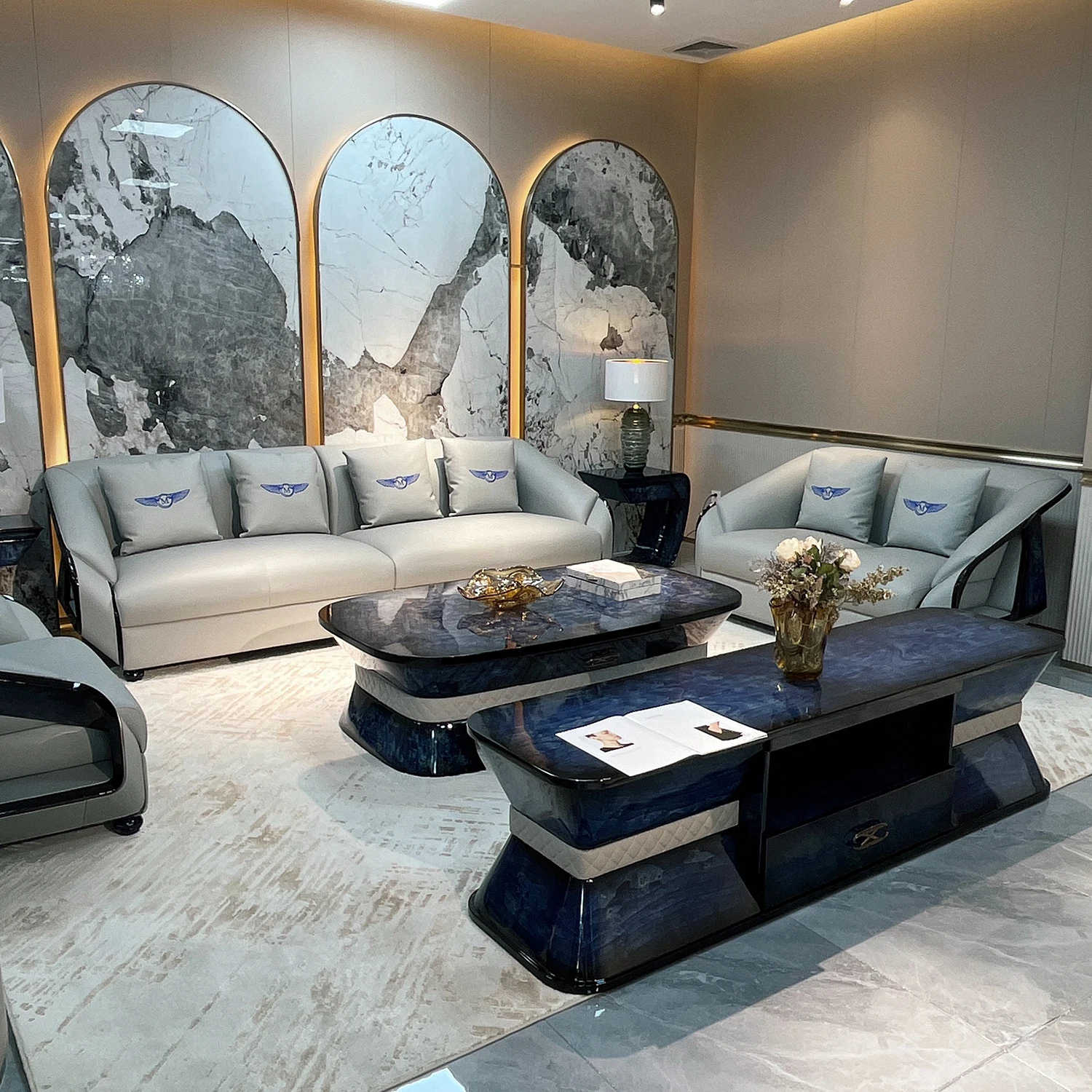 

Hot Selling Sectioanls Sofa Set Design for Home Furniture Modern Luxury Genuine Leather Couch Living Room Sofas