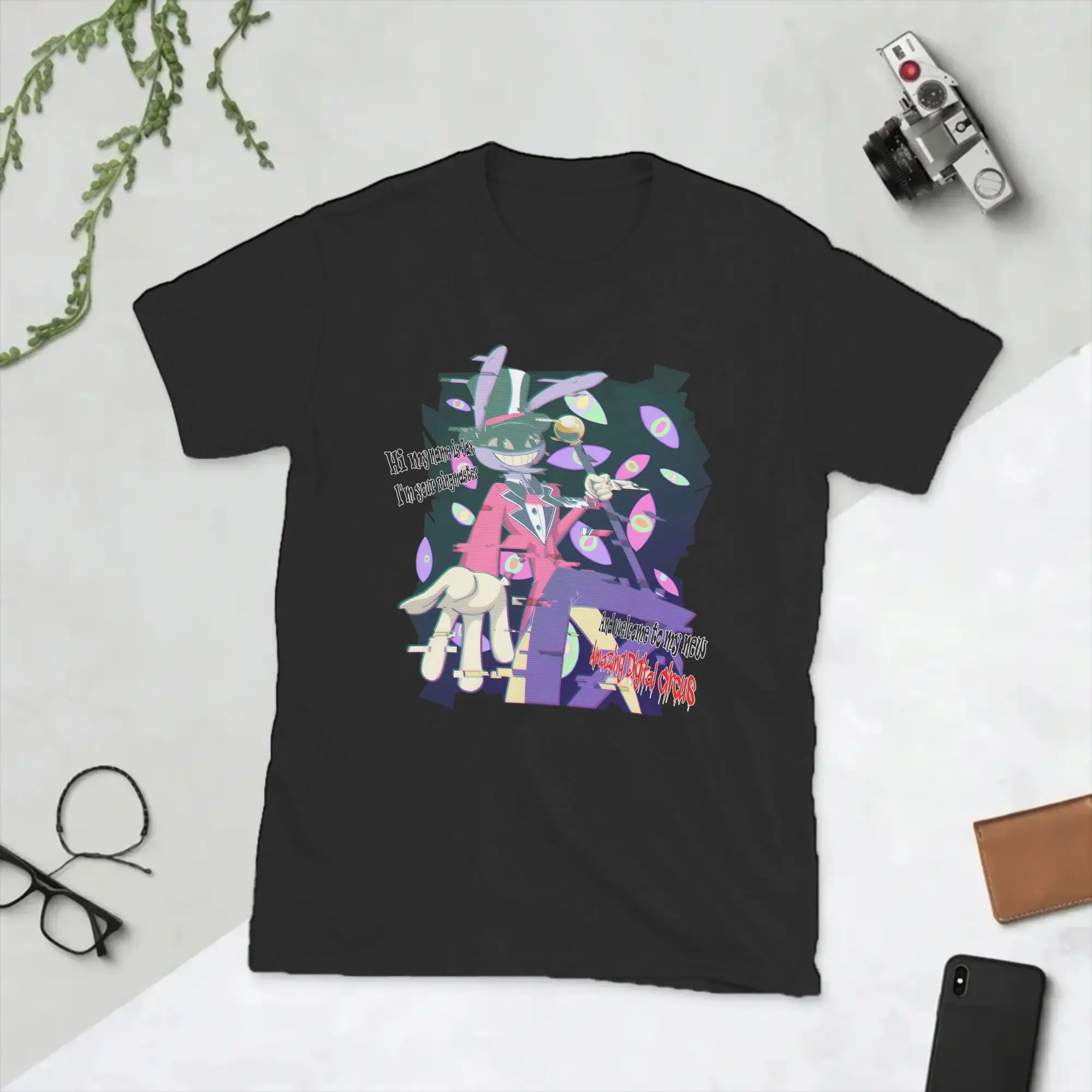 Men Cartoon Digitals Circus Jax T Shirts  Cotton Clothing Novelty Short Sleeve Crew Neck Tees Adult T-Shirt