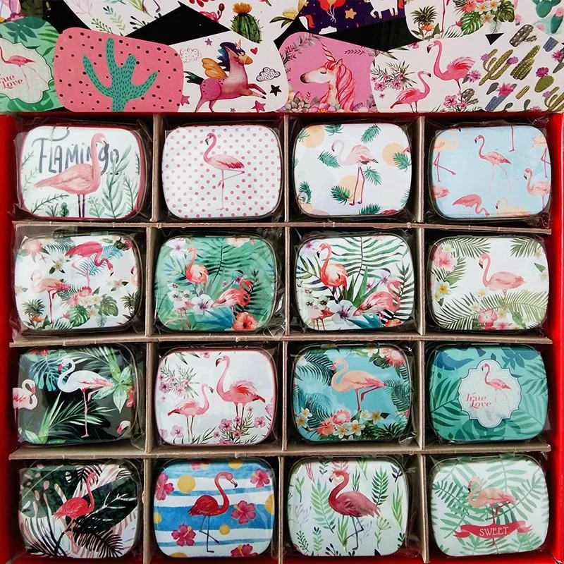 4 قطعة + صندوق صغير من القصدير مع غطاء المحمولة مستطيلة حاوية تخزين صغيرة علب الحلوى الفارغة علب حبوب منع الحمل هدية التعبئة والتغليف المنظم