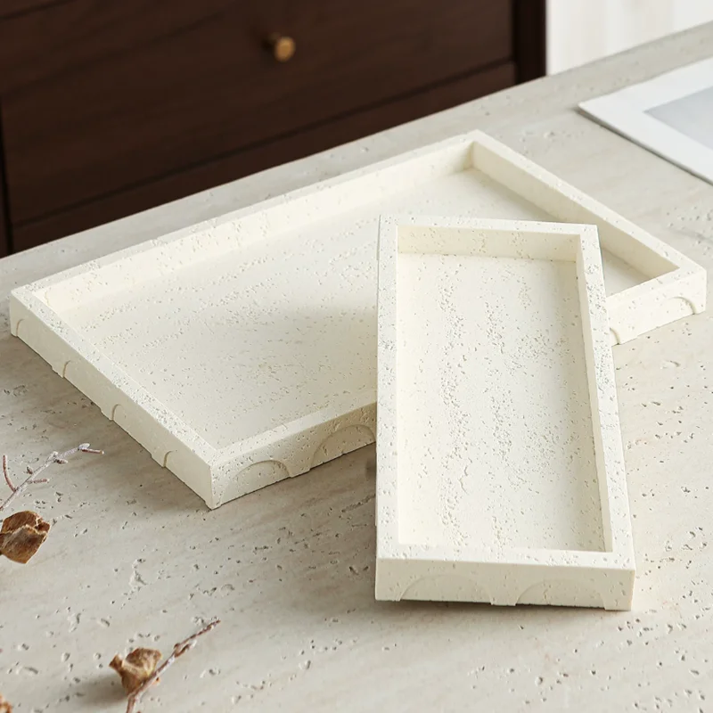 Off White Sandstone Aromatherapy Diffusion Tray, Jewelry Tray, Bathroom Supplies, Dressing Table Organizer, Storage Rack