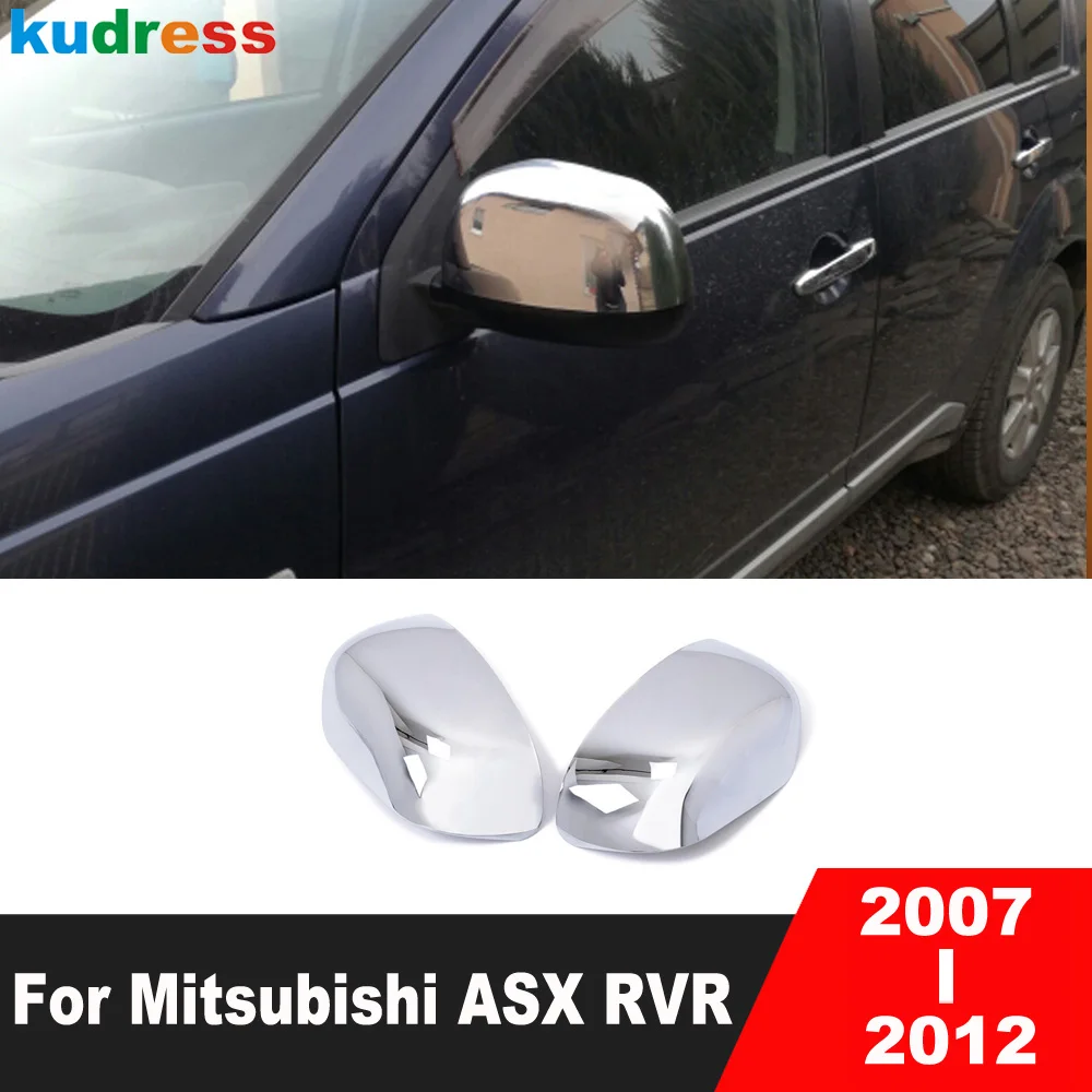 

For Mitsubishi ASX RVR Outlander Sport 2007-2012 Chrome Car Rearview Mirror Cover Trim Side Door Wing Mirror Cap Accessories