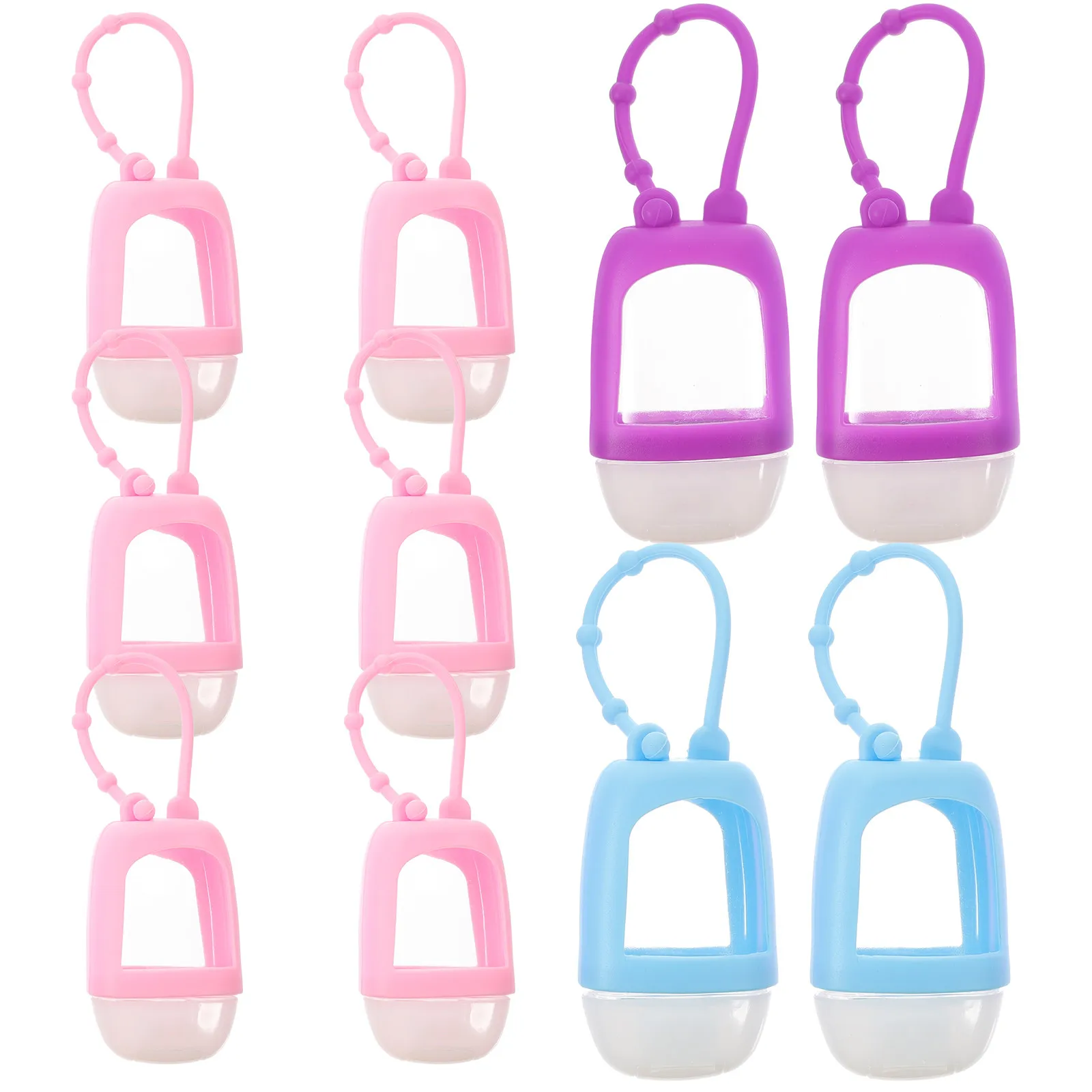Travel Bottle Set 7 Piece 30ml Reusable Leakproof Cosmetic Containers with Silicone Covers for Perfume Oils