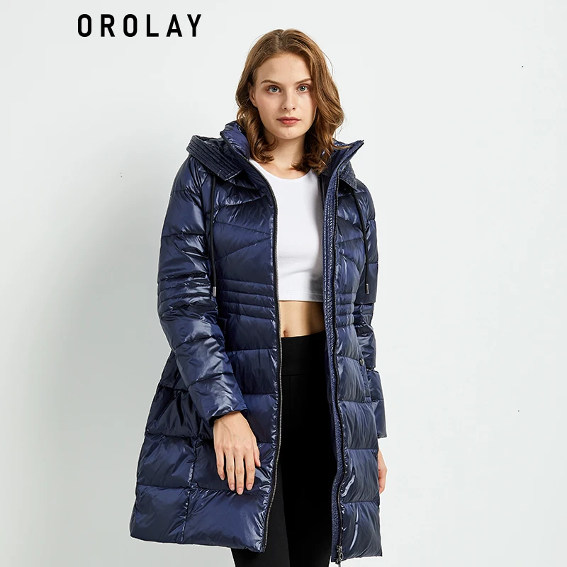 

Orolay Women's Warm Down Jacket Stand Collar Winter Coat Parka with Hood