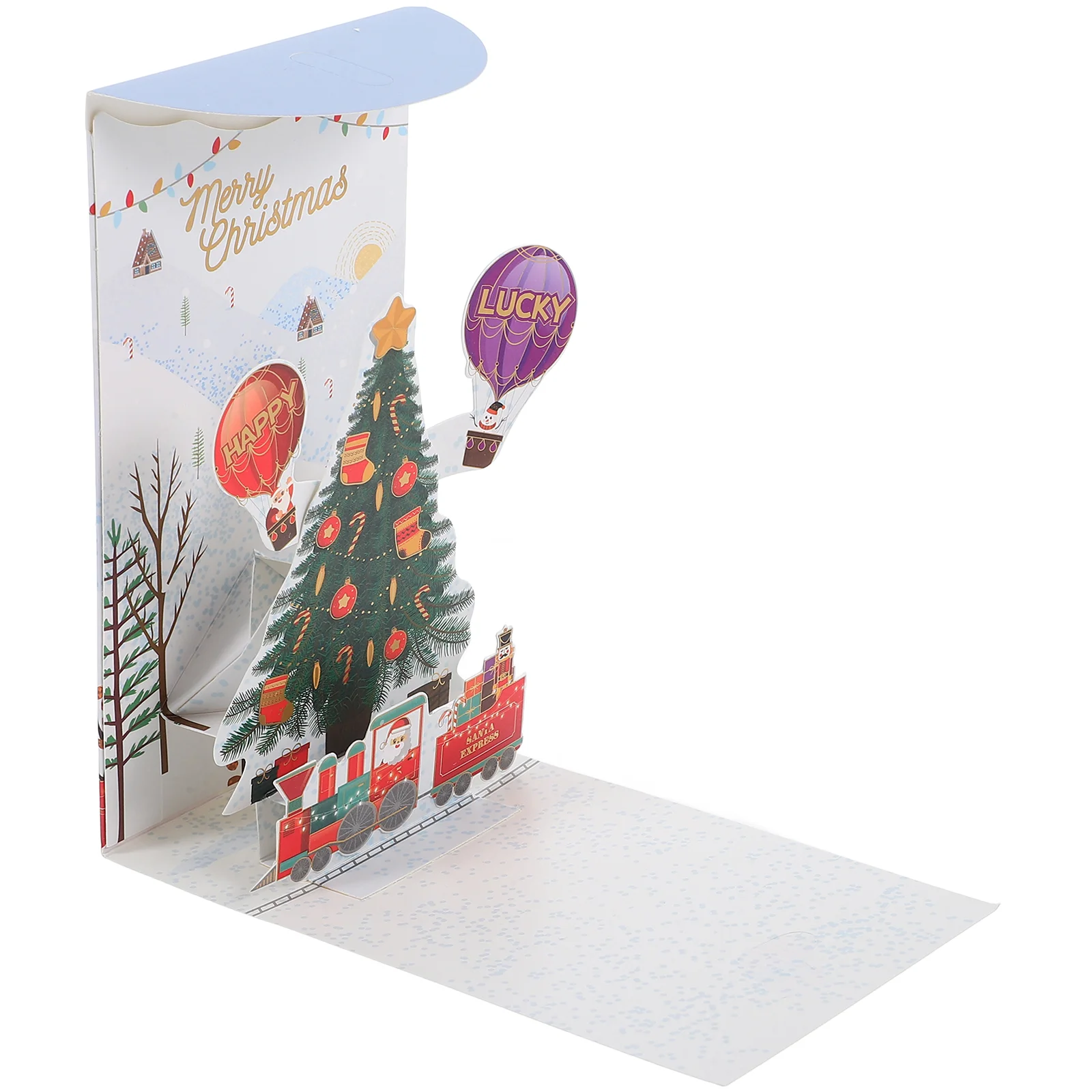 Carte de voeux enveloppe rouge tridimensionnelle, fournitures de Noël, décor de fête de Noël, décoratif, thème 3D