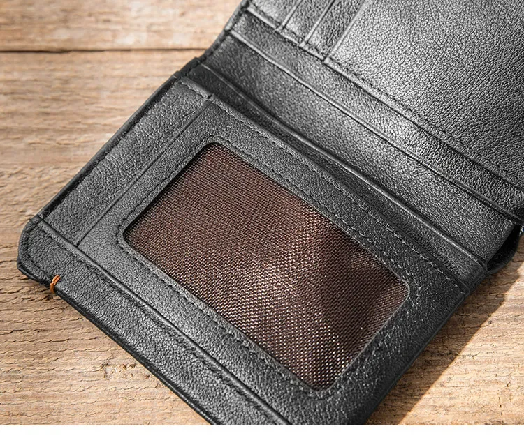 Handmade men's wallet first layer cowhide retro leather wallet
