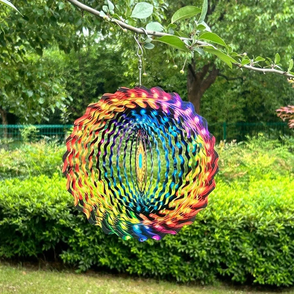Mandala Evil Eye Metal Wind Spinner Garden Decor Gift for Women